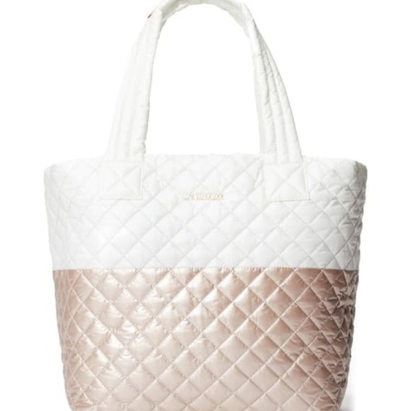MZ Wallace Handbags - MZ Wallace Glacier and Rose Gold Metro Tote